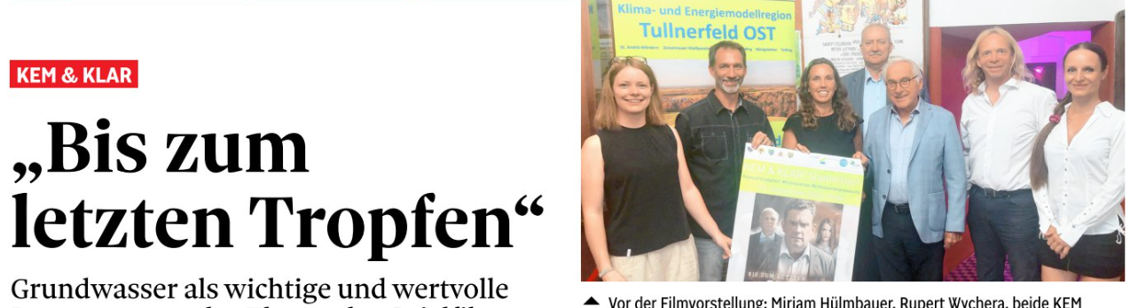 KLAR 2309 NOEN Stammtisch Film Wasser header